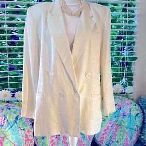 Glenbrooke creamy ivory double breasted jacket